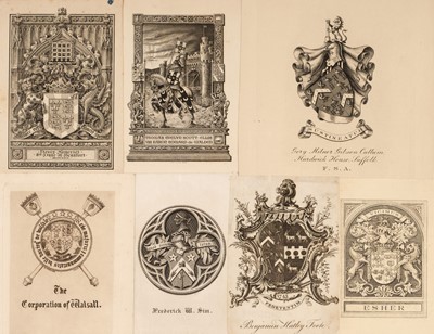 Lot 410 - British Armorial Bookplates. Approximatley 300 armorial ex-libris, 19th-20th century