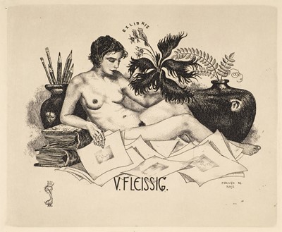 Lot 406 - Bange (Francis, 1895-1974). A collection of 7 bookplates designed by Francis Bange