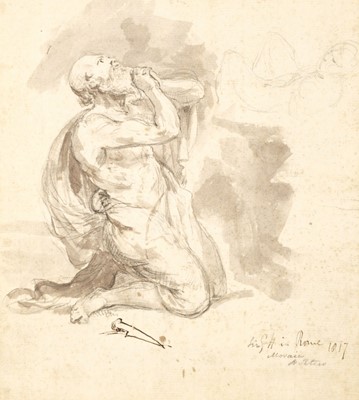 Lot 273 - Hayter (George, 1792-1871). Mosaia Peter, 1817, pencil and wash on laid paper, with others