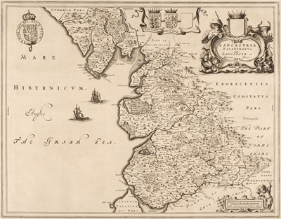 Lot 124 - Lancashire. Blaeu (Johannes), Lancastria Palatinatus Anglis Lancaster et Lancasshire, circa 1645