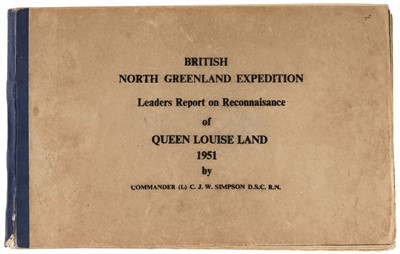 Lot 105 - Simpson (Cortlandt James Woore). British North Greenland Expedition..., 45 photographs