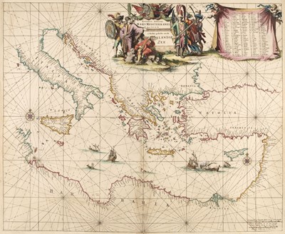 Lot 196 - Mediterranean. De Wit (Frederick), Orientalior Districtus Maris Mediterranei..., circa 1680