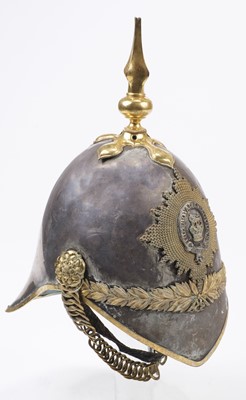 Lot 277 - Helmets. A Victorian 1870 pattern Albert helmet of the Royal Dragoons