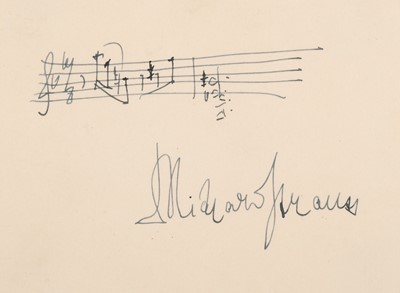 Lot 477 - Strauss (Richard, 1864-1949), German composer. Autograph Musical Quotation Signed