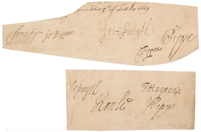 Lot 458 - Pepys (Samuel, 1633-1703), English diarist..., Ink Signature