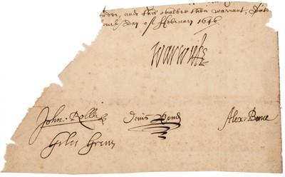 Lot 463 - Rich (Robert, 1587-1658), 2nd Earl of Warwick..., Ink Signature