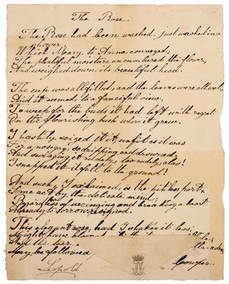 Lot 438 - Leopold (George Duncan Albert, 1853-1884), Prince & Duke of Albany..., Autograph Manuscript Signed