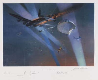 Lot 335 - Wootton (Frank). Lancaster Bale Out, colour print and other signed prints