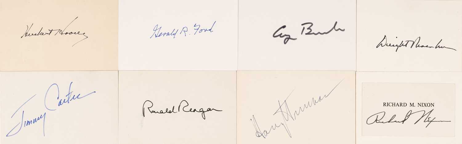 Lot 388 - United States Presidents. A group of 8 Ink Signatures of United States Presidents