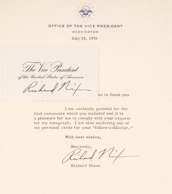Lot 369 - Nixon (Richard Millhouse, 1913-1934), 37th President of the United States. Typed Letter Signed