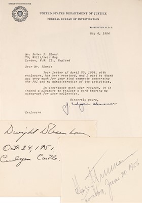 Lot 343 - Eisenhower (Dwight D., 1890-1969), 34th President of the United States. Fountain pen Ink Autograph