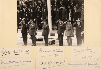 Lot 363 - Military Leaders. A group of approximately 70 Autographs...