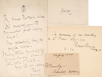 Lot 367 - Naval & Maritime Autographs. An assorted group of 40 mostly British Naval and Maritime signatures