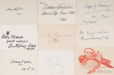 Lot 330 - Art Autographs. A group of 9 Letters and 25 Signatures of mostly British artists, c. 1920s and later