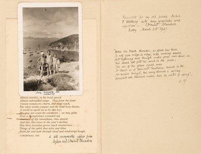 Lot 399 - Blunden (Edmund, 1896-1974), English poet and author. Shells by a Stream, New Poems, Reprint, 1945