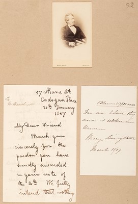 Lot 313 - Livingstone (David, 1813-1873), Scottish physician..., Autograph Letter Signed