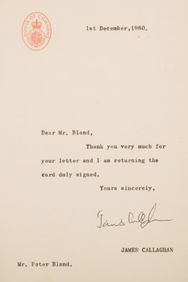 Lot 338 - British Prime Ministers. A group of 14 ink autographs of 20th-century British Prime Ministers