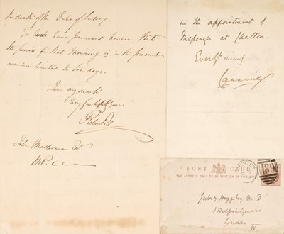 Lot 385 - Temple (Henry John 1784-1865), 3rd Viscount Palmerston, British Prime Minister..., Autograph Letter