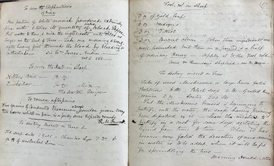 Lot 283 - Medical Receipts. A manuscript pharmaceutical and veterinary receipts book, circa 1820-1830