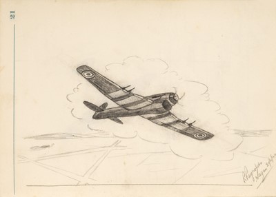 Lot 277 - Johnston (Anthony Collyer). Manuscript wartime log book, 28th January-1st April 1945