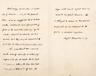 Lot 444 - Newman (John Henry, 1801-1890), English Catholic theologian..., Autograph Letter Signed