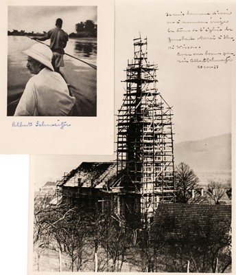 Lot 382 - Schweitzer (Albert, 1875-1965). Signed Photograph, 'Albert Schweitzer', 10 November 1951