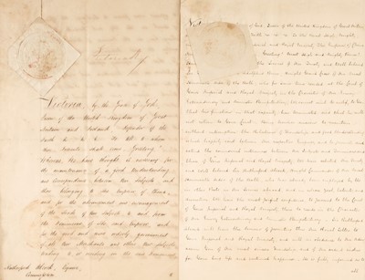 Lot 478 - Victoria (1819-1901), Queen of the United Kingdom of Great Britain..., Royal Letter Signed