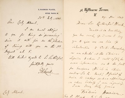 Lot 258 - Alcock (John Rutherford, 1809-1897). An assorted collection of Autographs, Letters and Cards