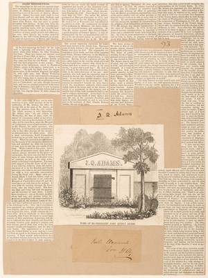 Lot 325 - Adams (John Quincy, 1767-1848). Cut ink signature, 'J. Q. Adams'