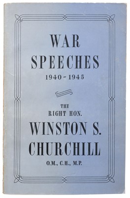Lot 58 - Churchill (Winston S.). War Speeches 1940-1945, 1st edition, 1946