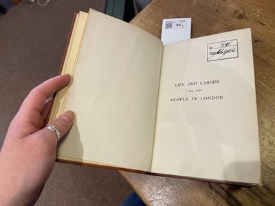 Lot 64 - Booth (Charles). Life and Labour of the People in London, 17 vols., 1st-3rd Series & final vol., 1902-03