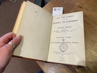 Lot 64 - Booth (Charles). Life and Labour of the People in London, 17 vols., 1st-3rd Series & final vol., 1902-03