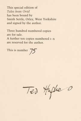Lot 750 - Hughes (Ted). Tales from Ovid, Twenty-Four Passages from the Metamorphoses, 1997