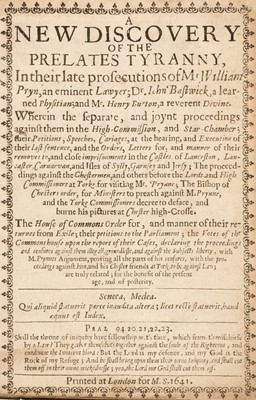 Lot 249 - Prynne (William). A Gospel Plea..., 1660