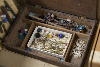 Lot 539 - Lace. A collection of bobbins and other lace-making accoutrements, 19th and 20th century