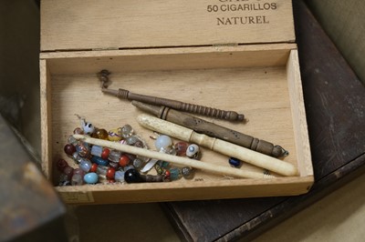 Lot 539 - Lace. A collection of bobbins and other lace-making accoutrements, 19th and 20th century