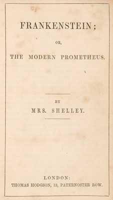 Lot 667 - Shelley (Mary). Frankenstein, Parlour Library edition, 1856