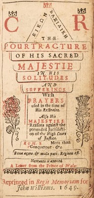 Lot 243 - Charles I. Eikon Basilike. The Pourtracture of His sacred Majestie..., 1649