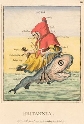 Lot 175 - Gillray (James). 'Britannia', published H. Humphrey, June 25th 1791 [but H. G. Bohn, circa 1850]