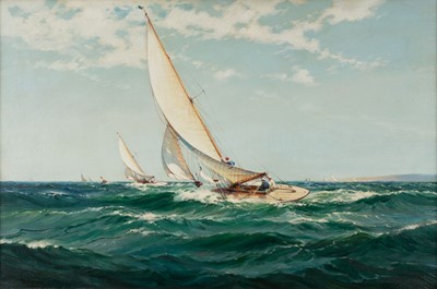 Lot 264 - Knox (Wilfred, 1884-1966). 'Running close at Cowes'