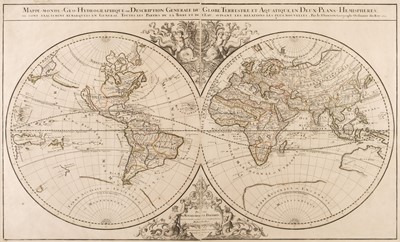 Lot 152 - World. Jaillot (A. H.), Mappe-Monde Geo-Hydrographique ou Description Generale du Globe..., 1691