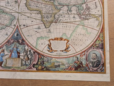 Lot 151 - World. Hondius (Henricus), Nova totius Terrarum Orbis Geographica..., circa 1636
