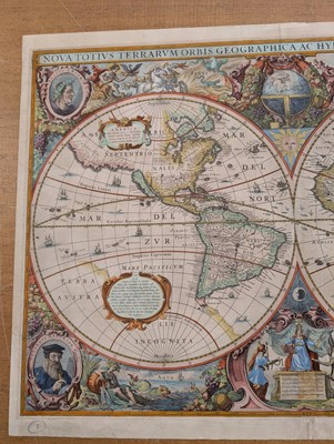 Lot 151 - World. Hondius (Henricus), Nova totius Terrarum Orbis Geographica..., circa 1636