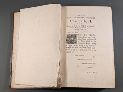 Lot 63 - Blome (Richard). Britannia: or a Geographical Description of the Kingdoms...., 1st. edition, 1673