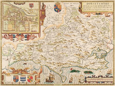Lot 111 - Dorset. Speed (John), Dorsetshyre with the Shyre Towne Dorchester Described..., 1676