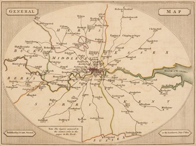 Lot 66 - Cary (John). Cary's Survey of the High Roads from London to Hampton Court, 1st edition, 1790