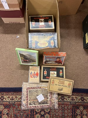 Lot 475 - Jigsaw Puzzles. A small collection of 55 jigsaw puzzles, mainly early 20th century