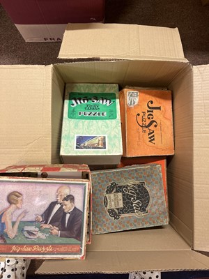 Lot 475 - Jigsaw Puzzles. A small collection of 55 jigsaw puzzles, mainly early 20th century