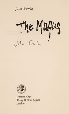 Lot 737 - Fowles (John). The Magus, 1st UK edition, signed, London: Jonathan Cape, 1966
