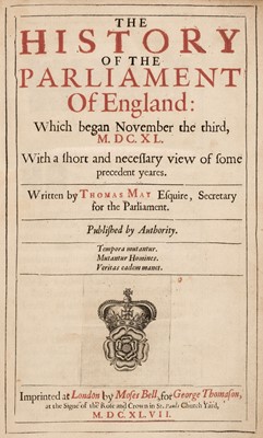 Lot 239 - May (Thomas). The History of the Parliament of England..., 1647